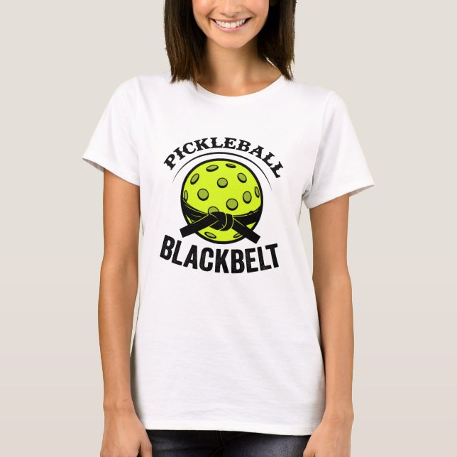 Pickleball Blackbelt - Funny Pickleball Master T-Shirt (Vorderseite)