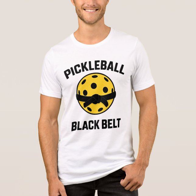 Pickleball BlackBelt Tri-Blend Shirt (Vorderseite)