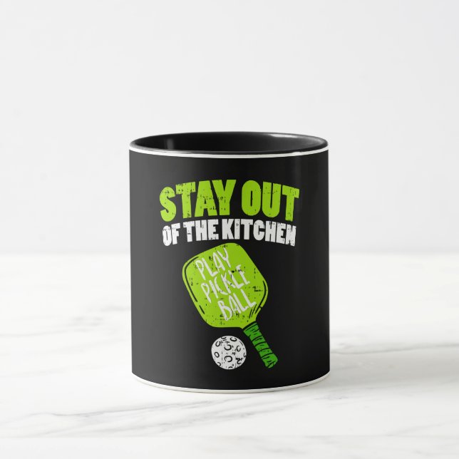 Pickleball - Bleibe aus der Küche Tasse (Zentrum)