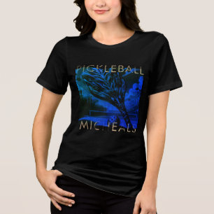 Pickleball Blue Graphic T - Shirt Tri-Blend-Shirt