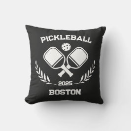 Pickleball Boston 2025 Custom Black Kissen