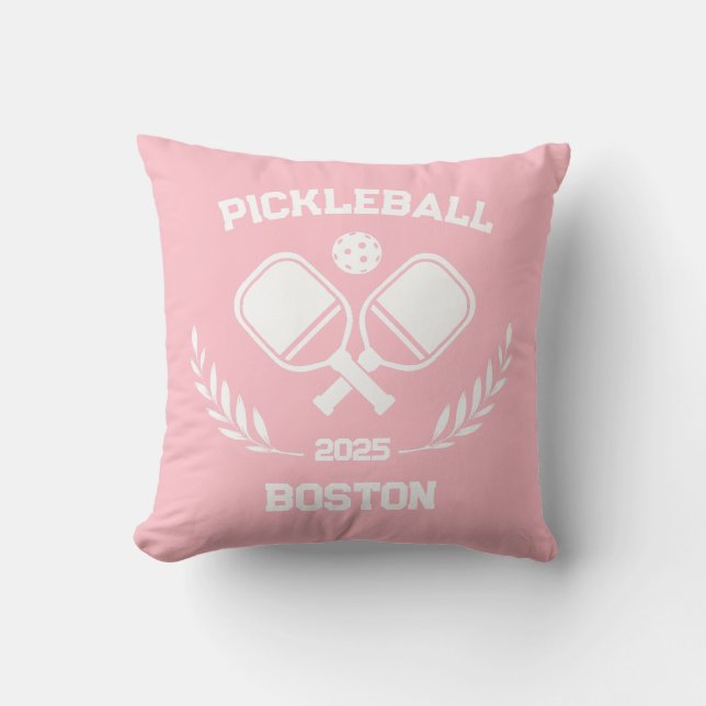 Pickleball Boston 2025 Custom Pink Kissen (Vorderseite)