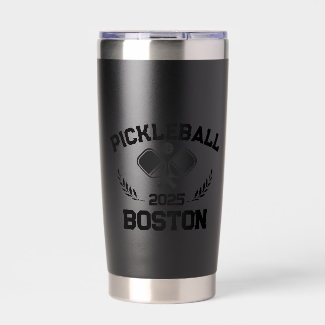Pickleball Boston 2025 Custom Thermobecher (Vorderseite)