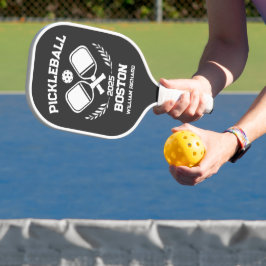 Pickleball Boston 2025 Schwarz-Weiß-Brand Schläger