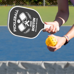 Pickleball Boston 2025 Schwarz-Weiß-Brand Schläger
