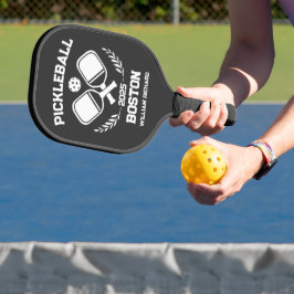 Pickleball Boston 2025 Schwarz-Weiß-Brand Schläger