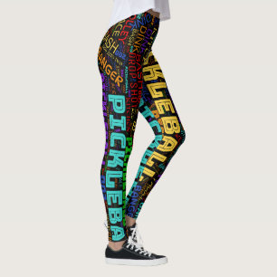 Pickleball-Buchstaben Leggings