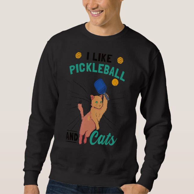 Pickleball Cat Sweatshirt (Vorderseite)