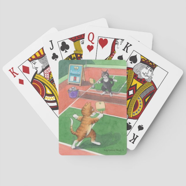 Pickleball Cats, die Karten spielen Spielkarten (Rückseite)