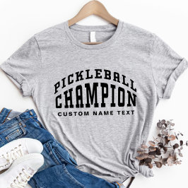 Pickleball Champion Individuelle Name Pickleballer T-Shirt