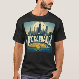Pickleball Chicago Skyline T-Shirt