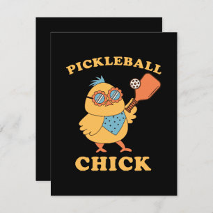 Pickleball Chick - Retro Begleitkarte
