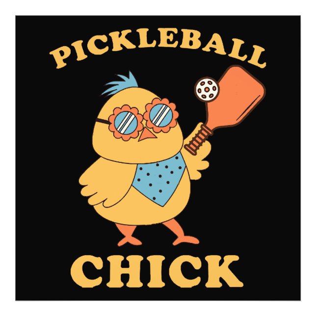 Pickleball Chick - Retro Fotodruck (Vorne)