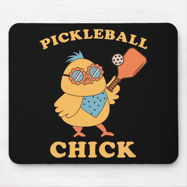 Pickleball Chick - Retro Mousepad (Vorne)