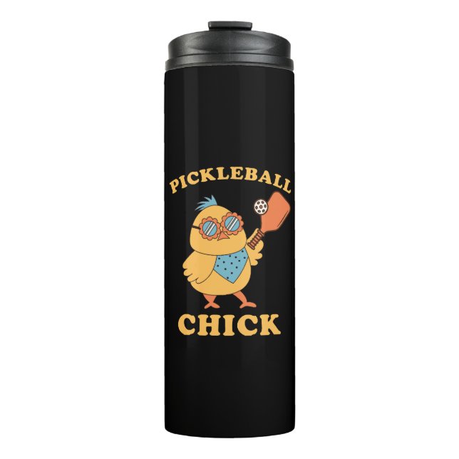 Pickleball Chick - Retro Thermosbecher (Vorderseite)