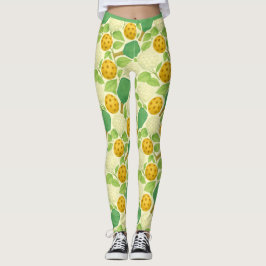 Pickleball Chinese Snowball Viburnum Leggings