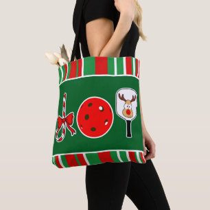 Pickleball Christmas Joy Santa Green und Red Tasche