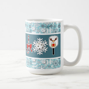 Pickleball Christmas Joy Santa Ho Ho Ho Ho Snowbal Kaffeetasse