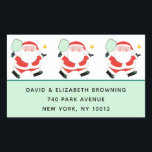Pickleball Christmas Labels Rechteckiger Aufkleber<br><div class="desc">Pickleball Weihnachtsfeiertag Briefmarken.</div>