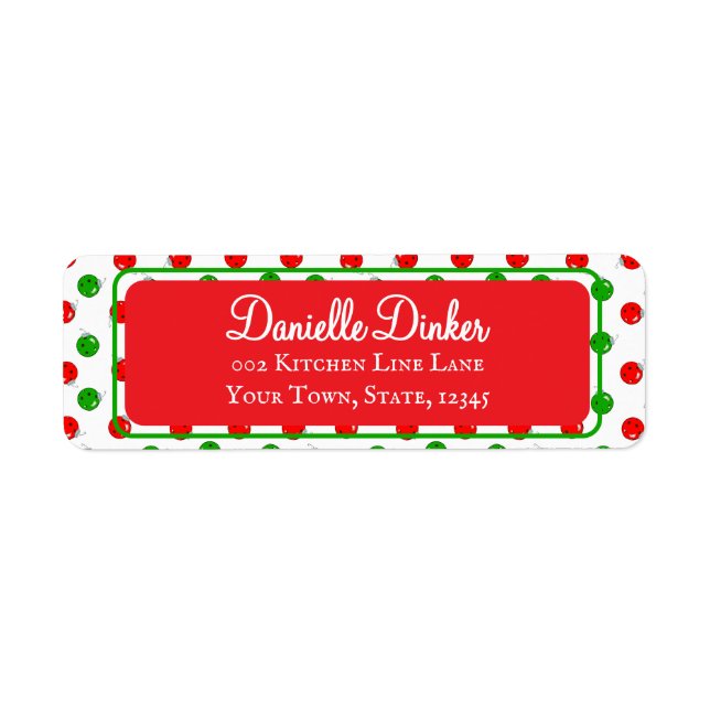 Pickleball Christmas Ornaments Party Invites Card  (Vorne)