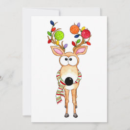 Pickleball Christmas Reindeer Feiertagskarte