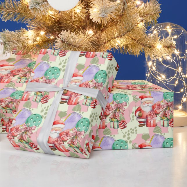 Pickleball Christmas Thema Geschenkpapier (Feiertage)