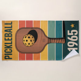 Pickleball Classic 1965 Paddelplakat für Lüfter Strandtuch