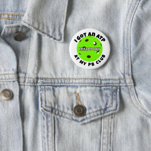 Pickleball Club ATP Hellgrün Personalisiert Button