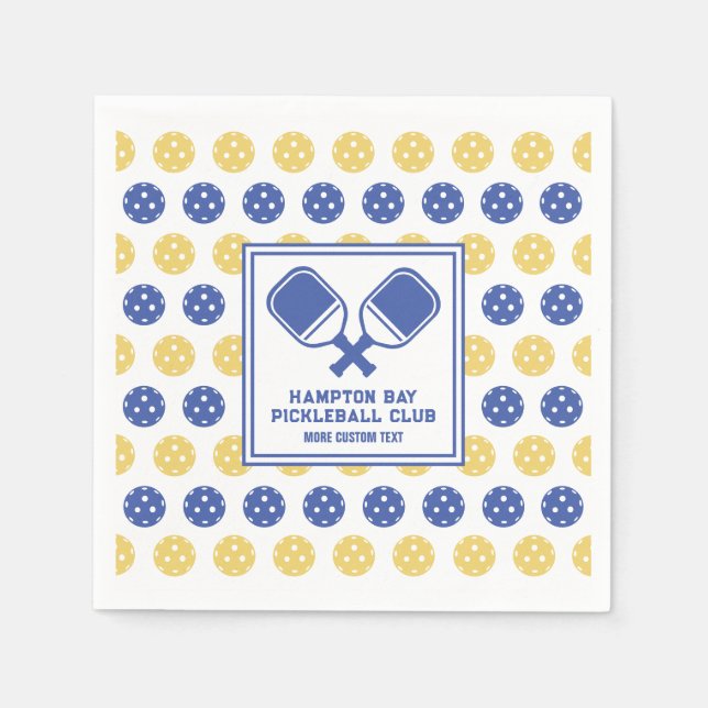 Pickleball Club Backyard Pickle Court Custom Text  Serviette (Vorderseite)