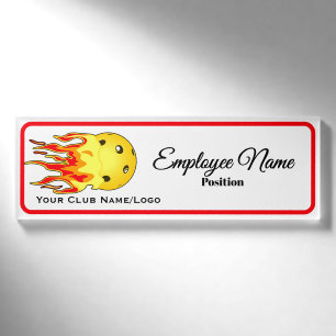 Pickleball-Club personalisiertes Logo Mitarbeiter Namenschild