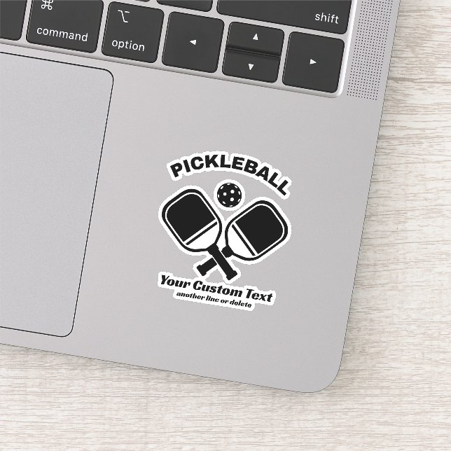 Pickleball Club Pickleball Paddle & Ball Custom Aufkleber (Ausschnitt)