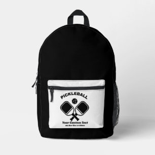 Pickleball Club Pickleball Paddle & Ball Custom Bedruckter Rucksack