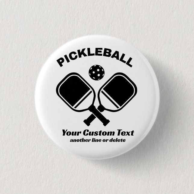 Pickleball Club Pickleball Paddle & Ball Custom Button (Vorderseite)