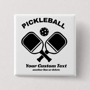 Pickleball Club Pickleball Paddle & Ball Custom Button