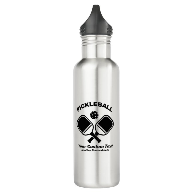Pickleball Club Pickleball Paddle & Ball Custom Edelstahlflasche (Links)