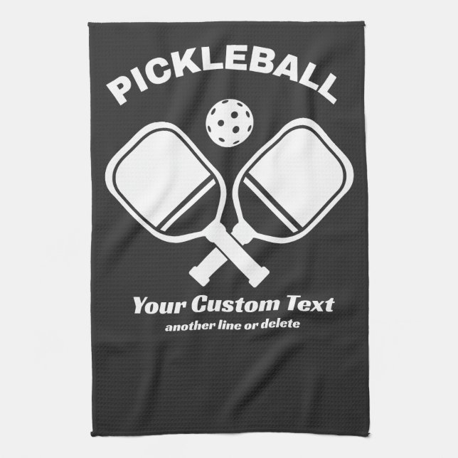 Pickleball Club Pickleball Paddle & Ball Custom Geschirrtuch (Vertikal)