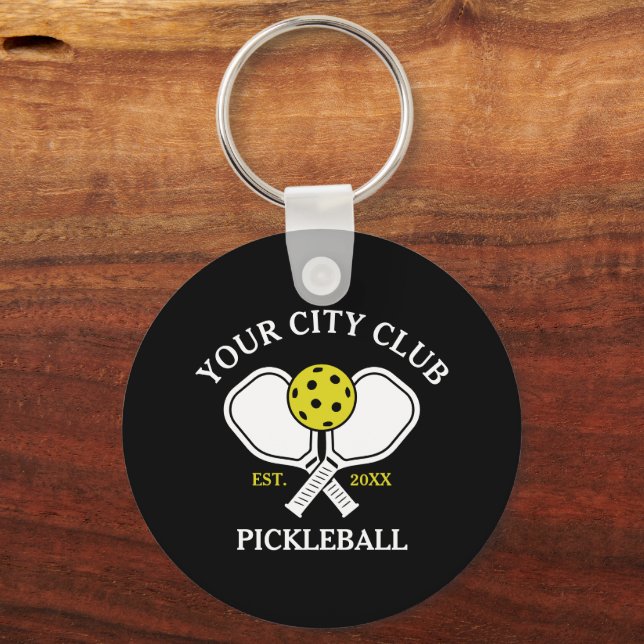 Pickleball Club Team & Custom Pickleball Player Schlüsselanhänger (Vorderseite)