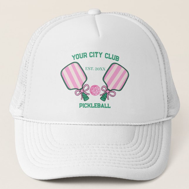 Pickleball Club Team Player Custom Pickle Gift Tru Truckerkappe (Vorderseite)