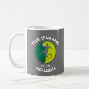 Pickleball Club Team Player Pickler Custom Grau Kaffeetasse