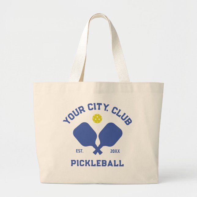 Pickleball Club Team Spieler Custom Pickle Geschen Jumbo Stoffbeutel (Vorne)