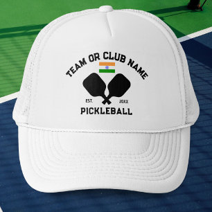 Pickleball-Club-Teamname Indien Indische Flagge Be Truckerkappe