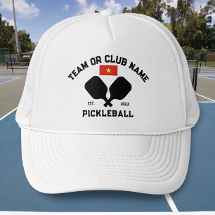 Pickleball-Club-Teamname Vietnamesische Vietnam-Fl Truckerkappe