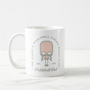 Pickleball Clubmädchen in rosa und grüner Ästhetik Kaffeetasse