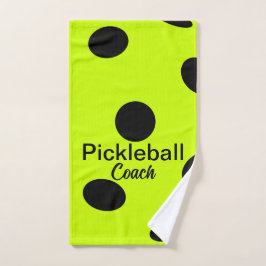 Pickleball Coach gelb Handtuch