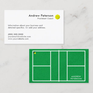 Pickleball Coach Green Court Carte de visite