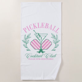 Pickleball Cocktail Club Strandtuch
