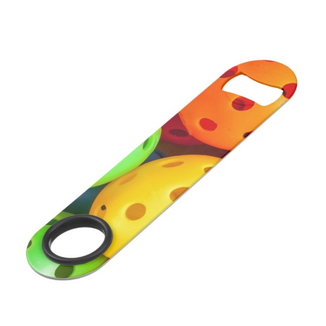 Pickleball Colorful Speed Flaschenöffner (Vorderseite Schrägansicht)
