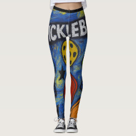Pickleball-Comic Burst Starry Style Leggings