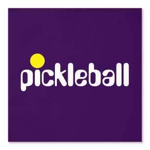 PICKLEBALL Cool Weiß Gelber Text Auf Lila Tapete
