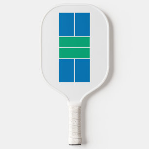 Pickleball Court Diagramm Weißer Coach Name Pickleball Schläger